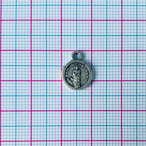 Medalla Pequeña San Judas Tadeo • Zamak • 13x10 mm