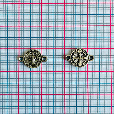 Dije San Benito Pulsera • Zamak • 12x8 mm