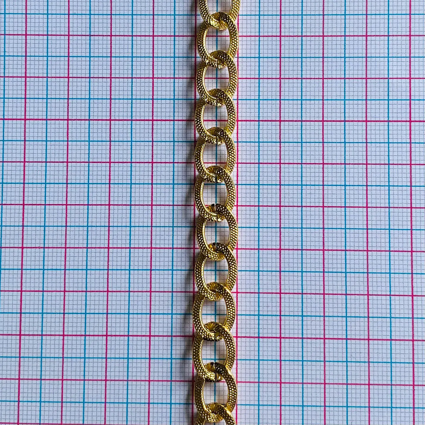 Cadena Eslabón Texturizado • Aluminio • 13x10 mm 2