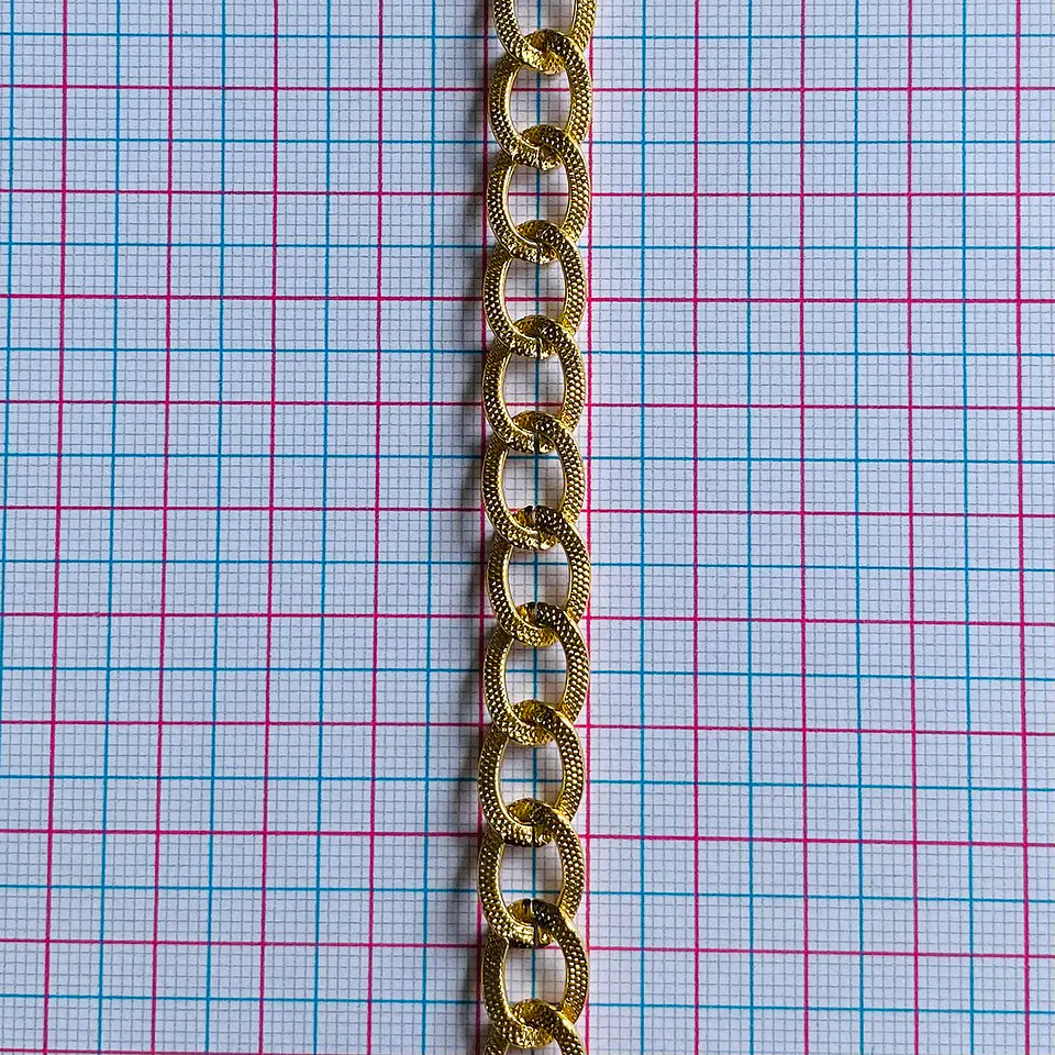 Cadena Eslabón Texturizado • Aluminio • 13x10 mm 2