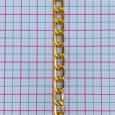 Cadena Barbada Ancha • Aluminio • 7 mm