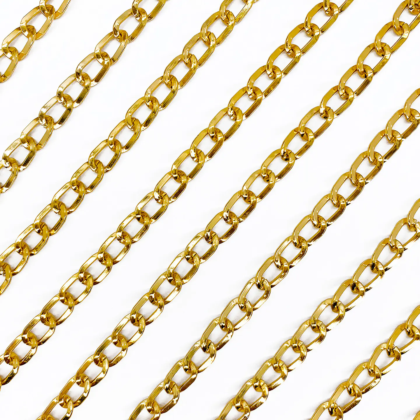 Cadena Barbada Ancha • Aluminio • 7 mm 1