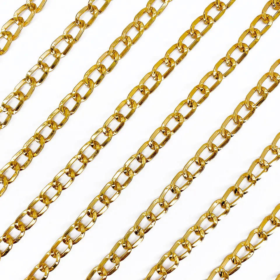 Cadena Barbada Ancha • Aluminio • 7 mm 1