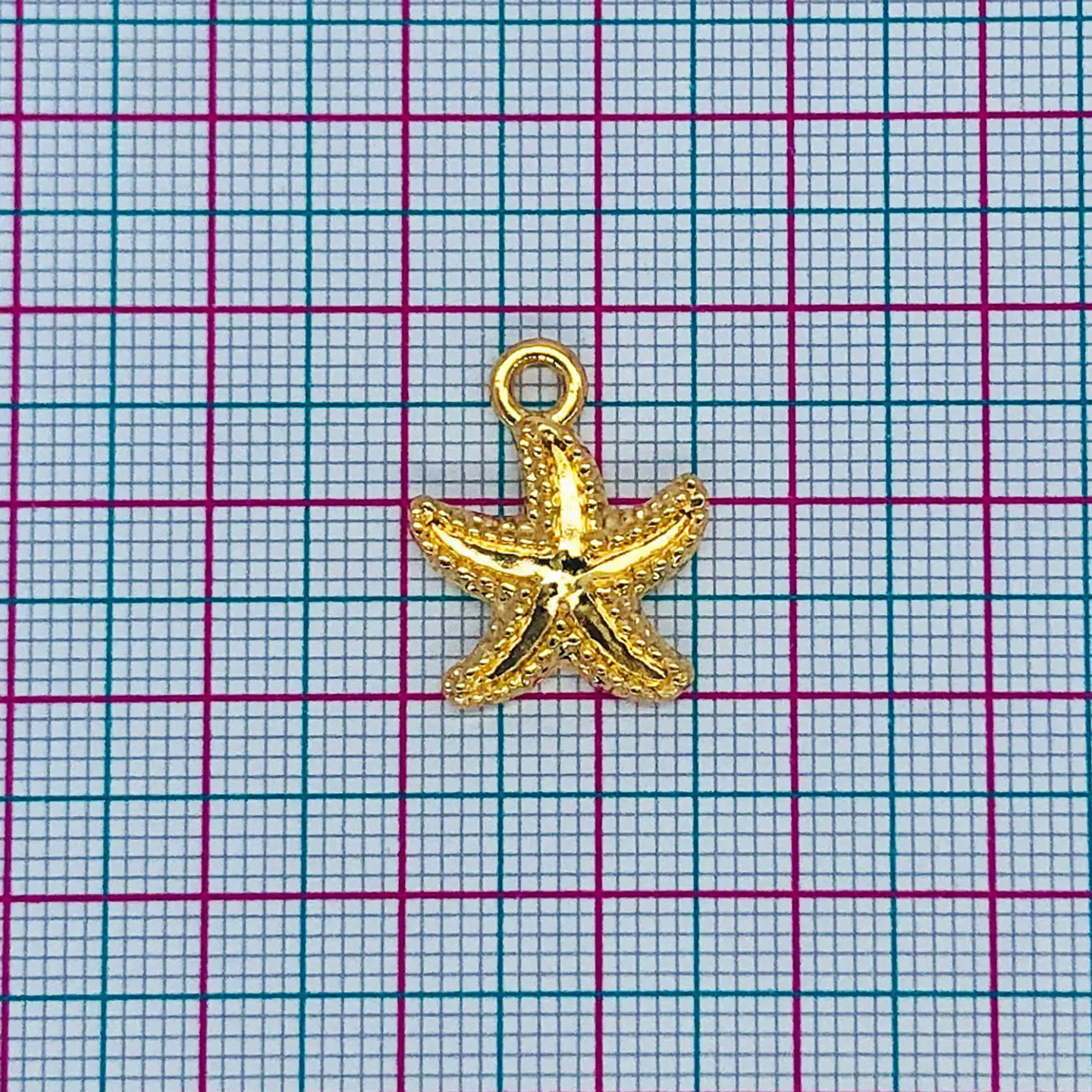 Dije Estrella de Mar Relieve • Baño de Oro • 18x15 mm 2