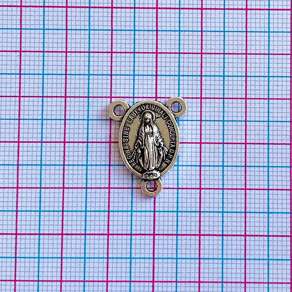 Crucero medalla Virgen Milagrosa • Zamak • 22x17 mm 2