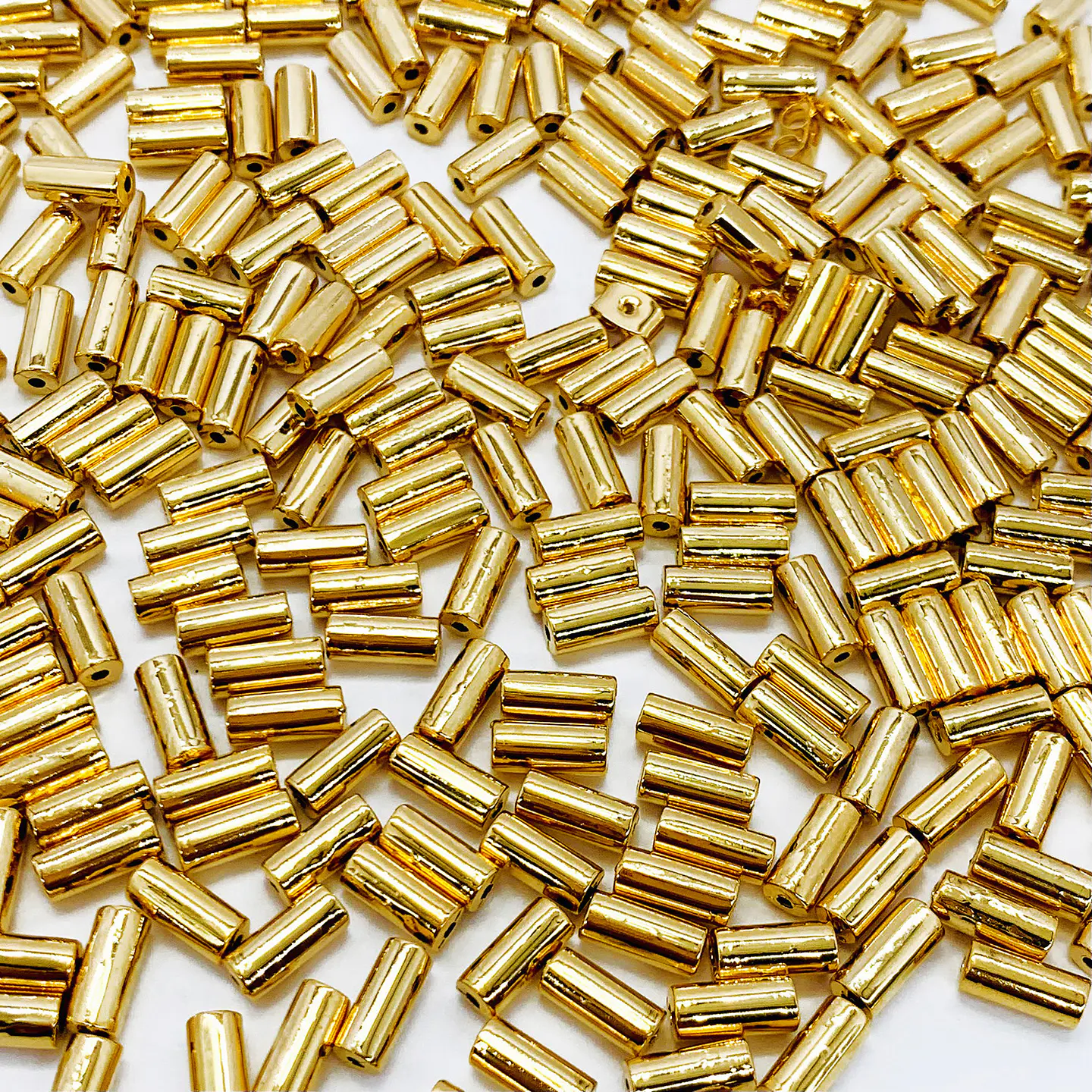 Separador Canutillo Mediano • Baño de Oro • 7x3 mm 1