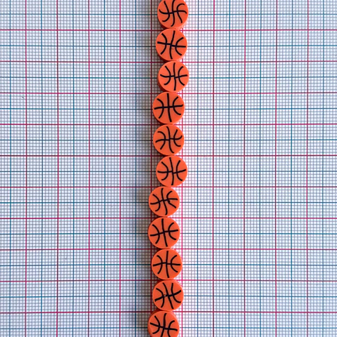 Separador Balón de Baloncesto • Fimo • 10x10 mm