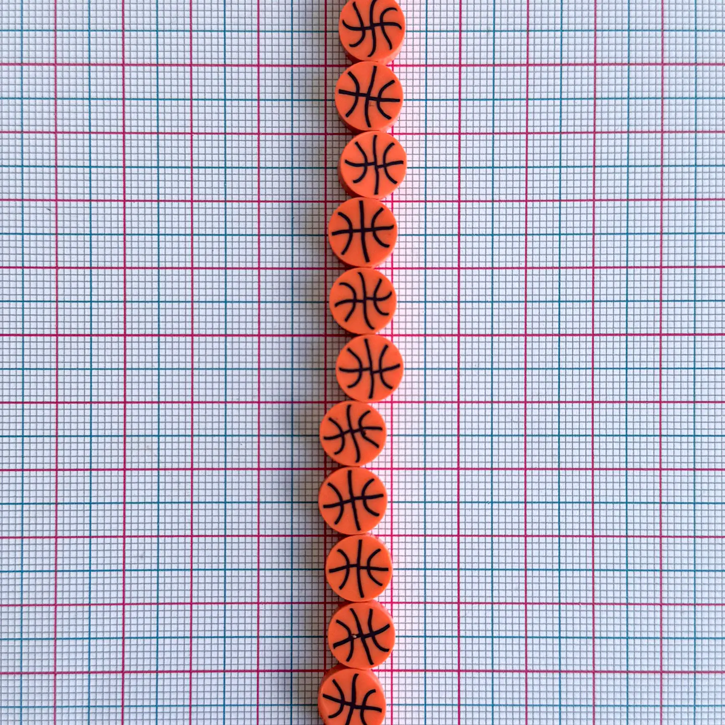 Separador Balón de Baloncesto • Fimo • 10x10 mm 2