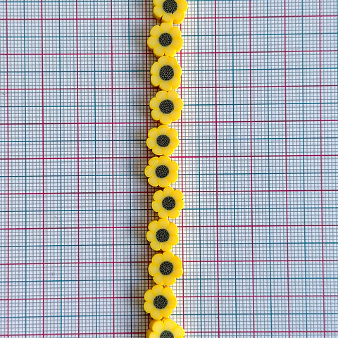 Separador Flor Girasol • Fimo • 10x10 mm