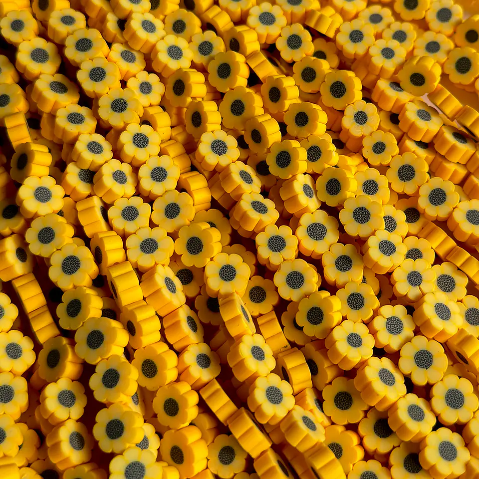 Separador Flor Girasol • Fimo • 10x10 mm 1