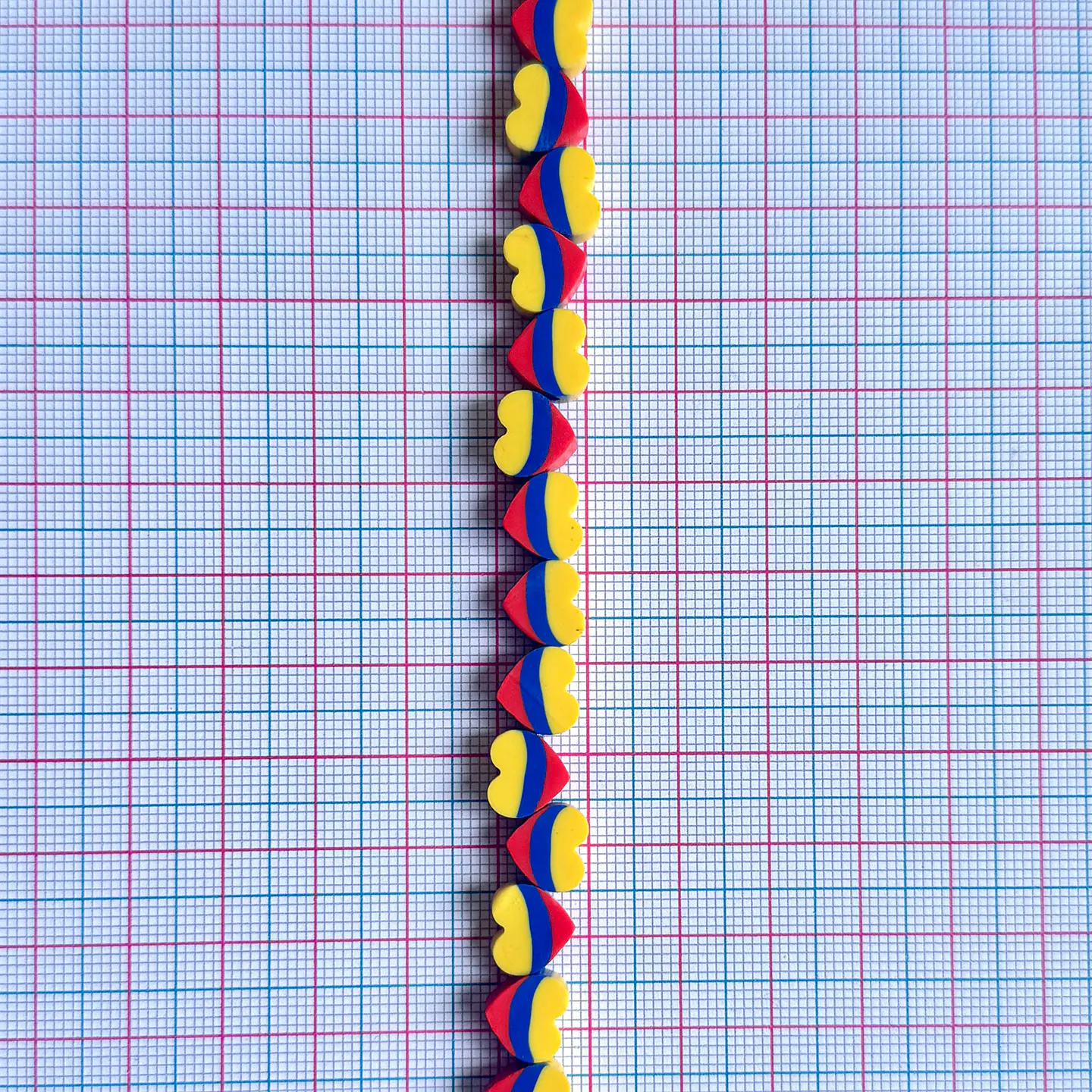 Separador Corazón Bandera Colombia • Fimo • 10x10 mm 2