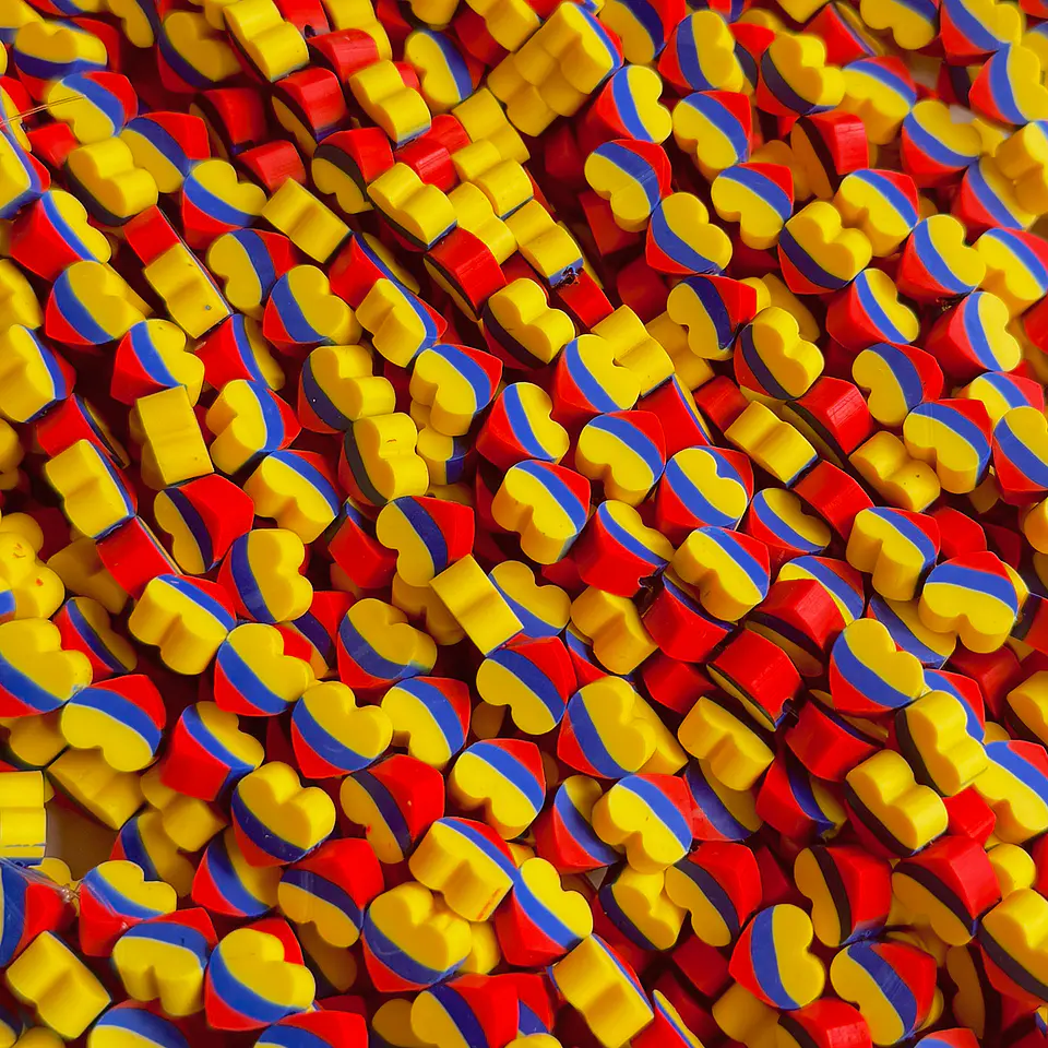 Separador Corazón Bandera Colombia • Fimo • 10x10 mm 1