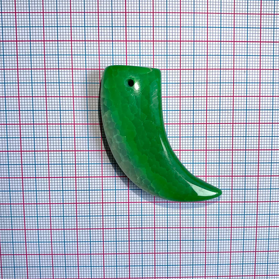 Dije de Colmillo • Piedra Ágata • 46x50 mm 2