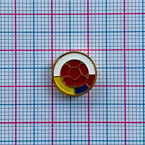 Dije Pasante Redondo Escudo Federación Colombiana • Acero • 12x12 mm