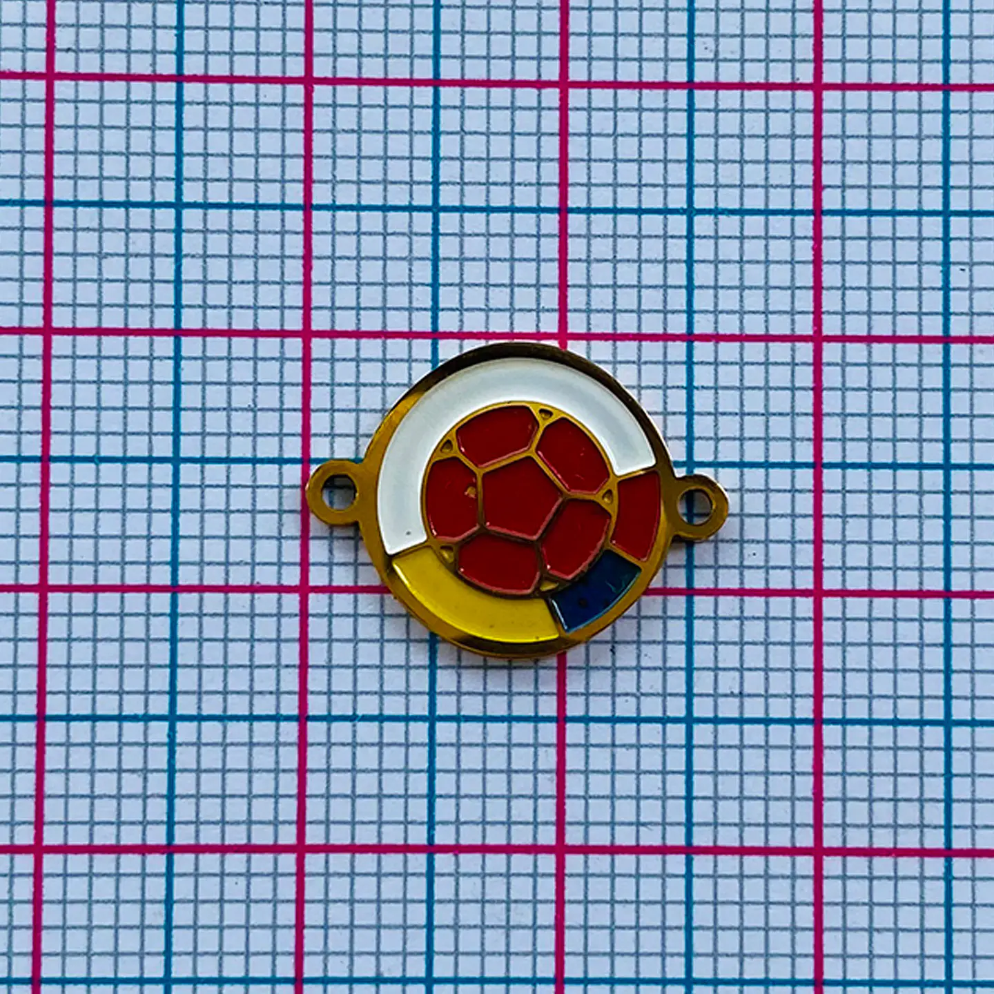 Dije de Dos Argollas Escudo Federación Colombiana de Fútbol • Acero • 17x13 mm 2