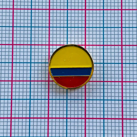 Dije Pasante Redondo Bandera de Colombia • Acero • 12x12 mm