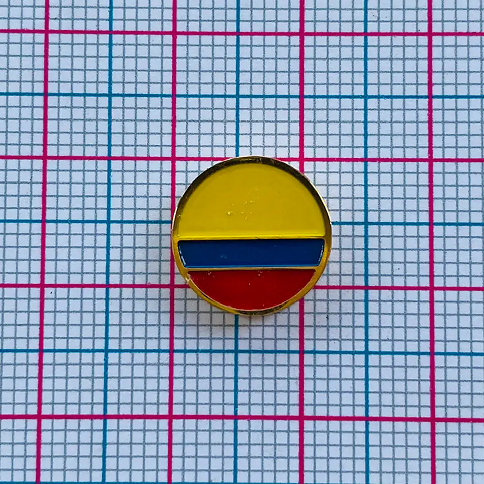 Dije Pasante Redondo Bandera de Colombia • Acero • 12x12 mm 2