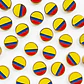 Dije Pasante Redondo Bandera de Colombia • Acero • 12x12 mm - Miniatura 1