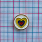 Dije Pasante Redondo Corazón Bandera de Colombia • Acero • 12x12 mm - thumbnail 2