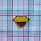 Dije de Dos Argollas Corazón Bandera de Colombia • Acero • 16x12 mm - Miniatura 2