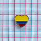 Pasante Corazón Bandera de Colombia • Acero • 12x12 mm - thumbnail 2