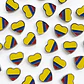 Pasante Corazón Bandera de Colombia • Acero • 12x12 mm - thumbnail 1