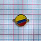 Dije de Dos Argollas Redondo Bandera de Colombia • Acero • 16x12 mm - Miniatura 2