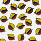Dije de Dos Argollas Redondo Bandera de Colombia • Acero • 16x12 mm - Miniatura 1