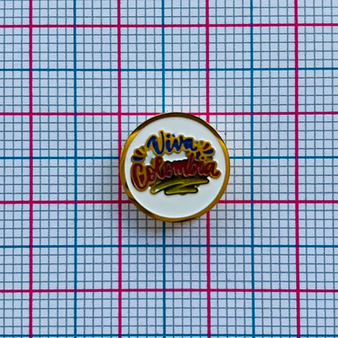 Pasador Redondo Viva Colombia • Acero • 12x12 mm