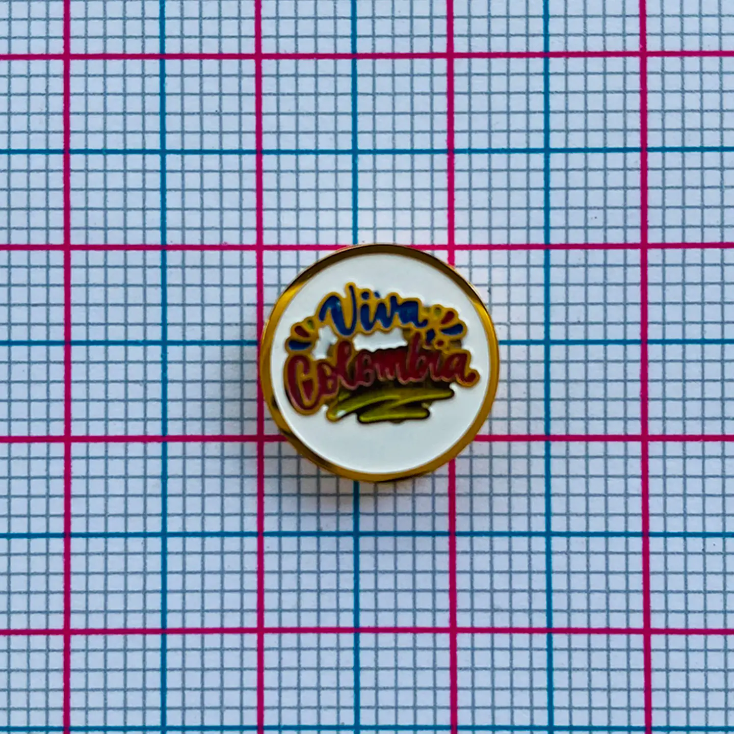 Pasador Redondo Viva Colombia • Acero • 12x12 mm 2