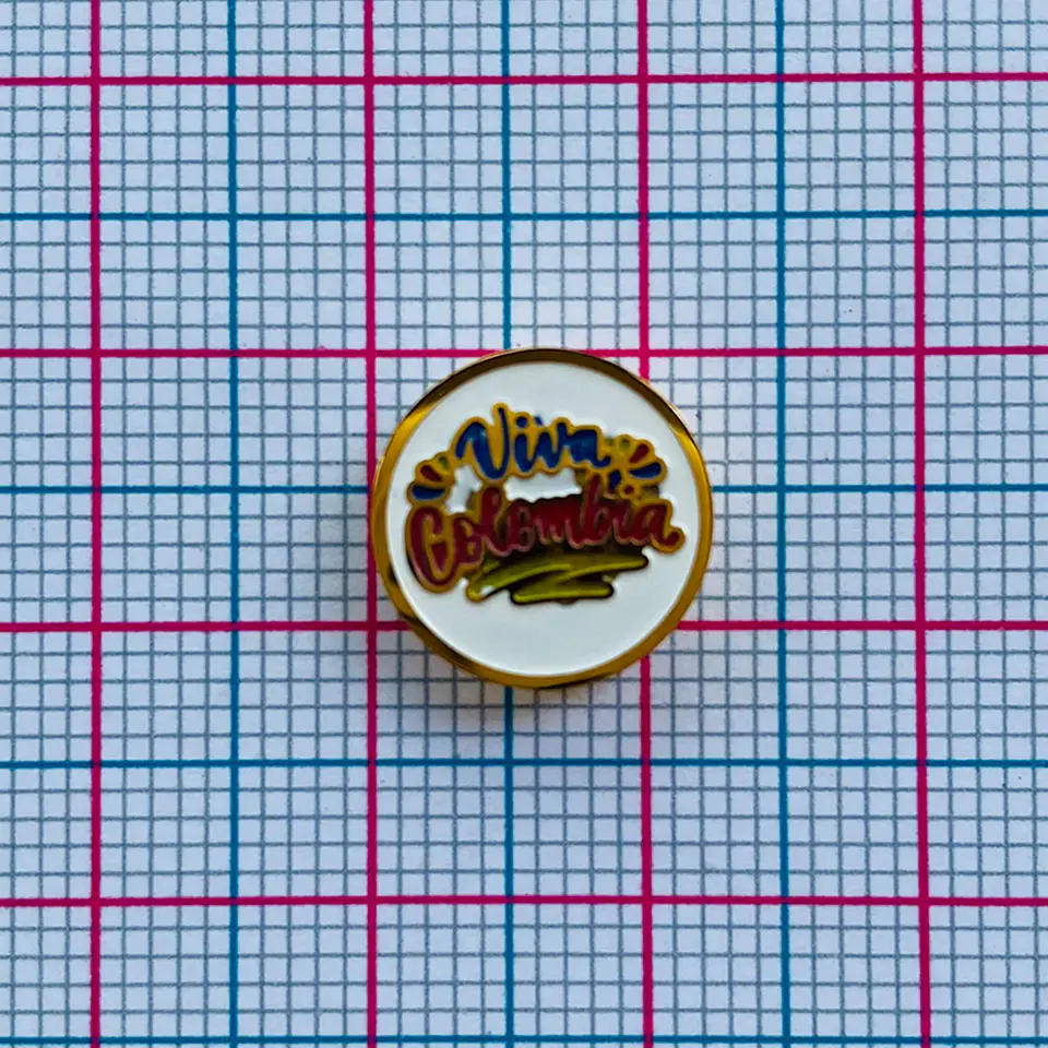 Pasador Redondo Viva Colombia • Acero • 12x12 mm 2