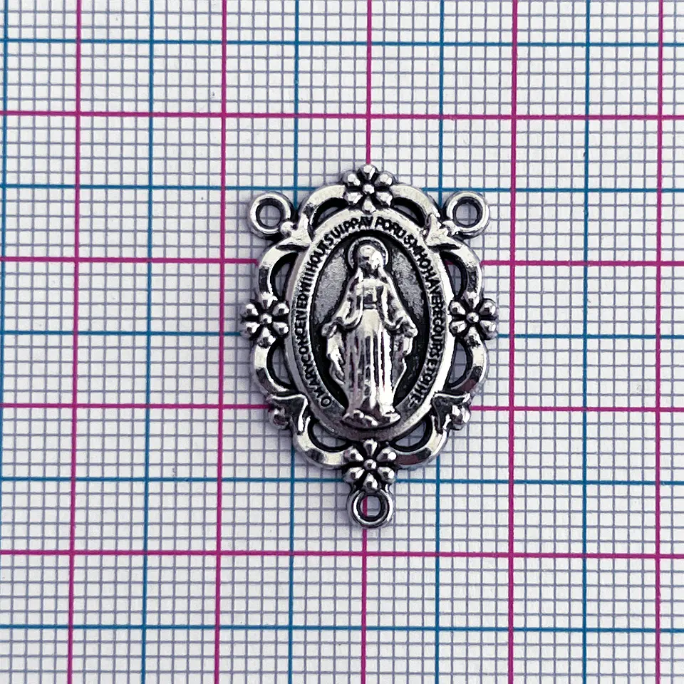 Centro de Rosario Virgen Milagrosa • Zamak • 18x25 mm 2