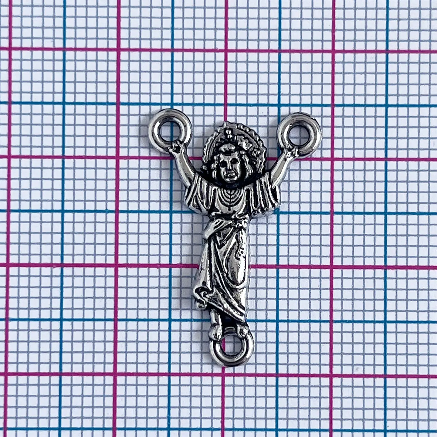 Centro de Rosario Divino Niño Jesús • Zamak • 16x25 mm 2