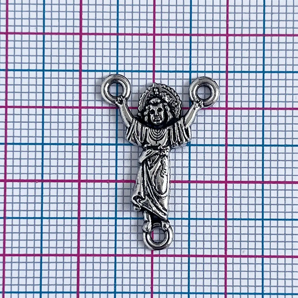 Centro de Rosario Divino Niño Jesús • Zamak • 16x25 mm 2