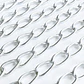 Cadena Eslabón Ovalado Diamantado • Aluminio • 23x13 mm - Miniatura 1