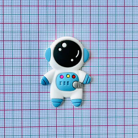 Aplique Astronauta Azul • Silicona • 40x30 mm