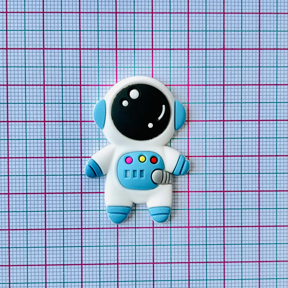 Aplique Astronauta Azul • Silicona • 40x30 mm 2