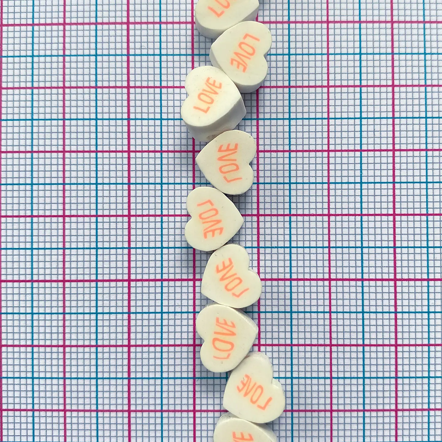 Pasador Corazón Blanco Love • Fimo • 10x10 mm 2