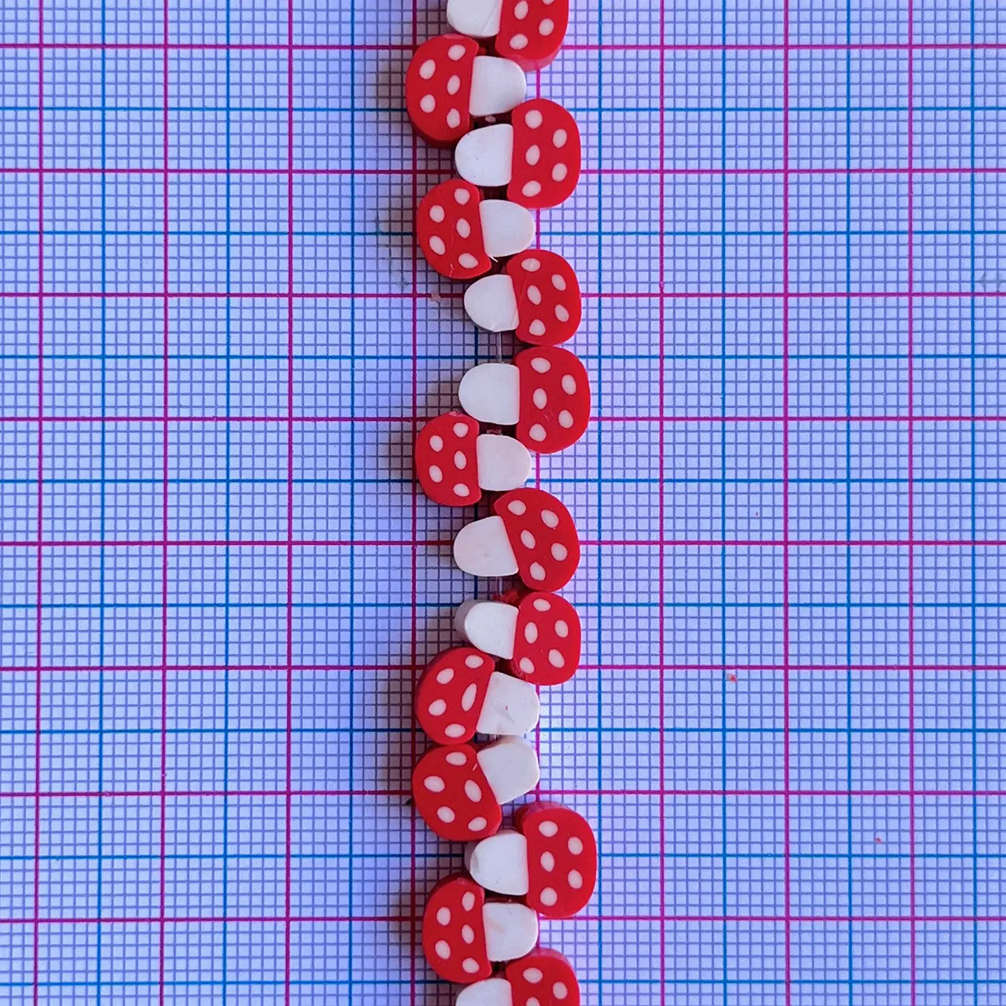 Pasante Hongo Rojo • Fimo • 10x10 mm 2
