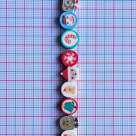 Pasante Temática Navidad • Fimo • 10x10 mm