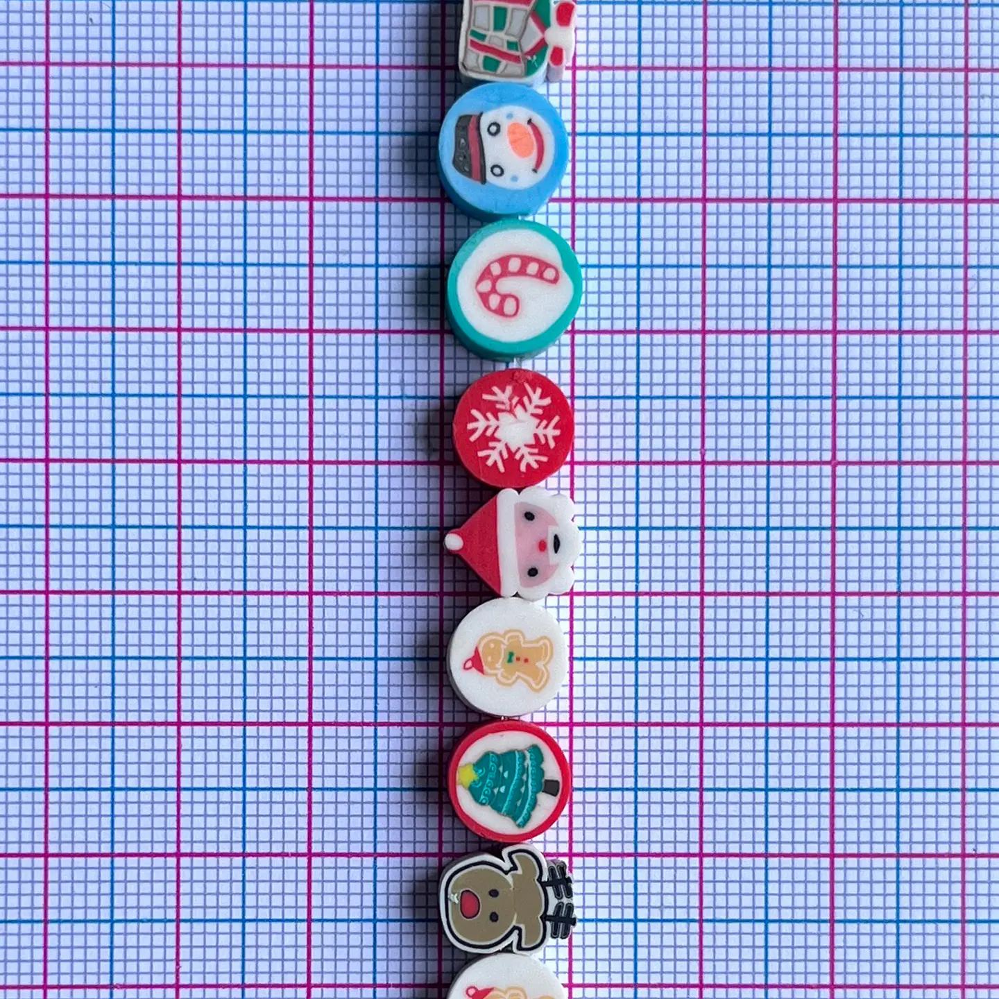 Pasante Temática Navidad • Fimo • 10x10 mm 2