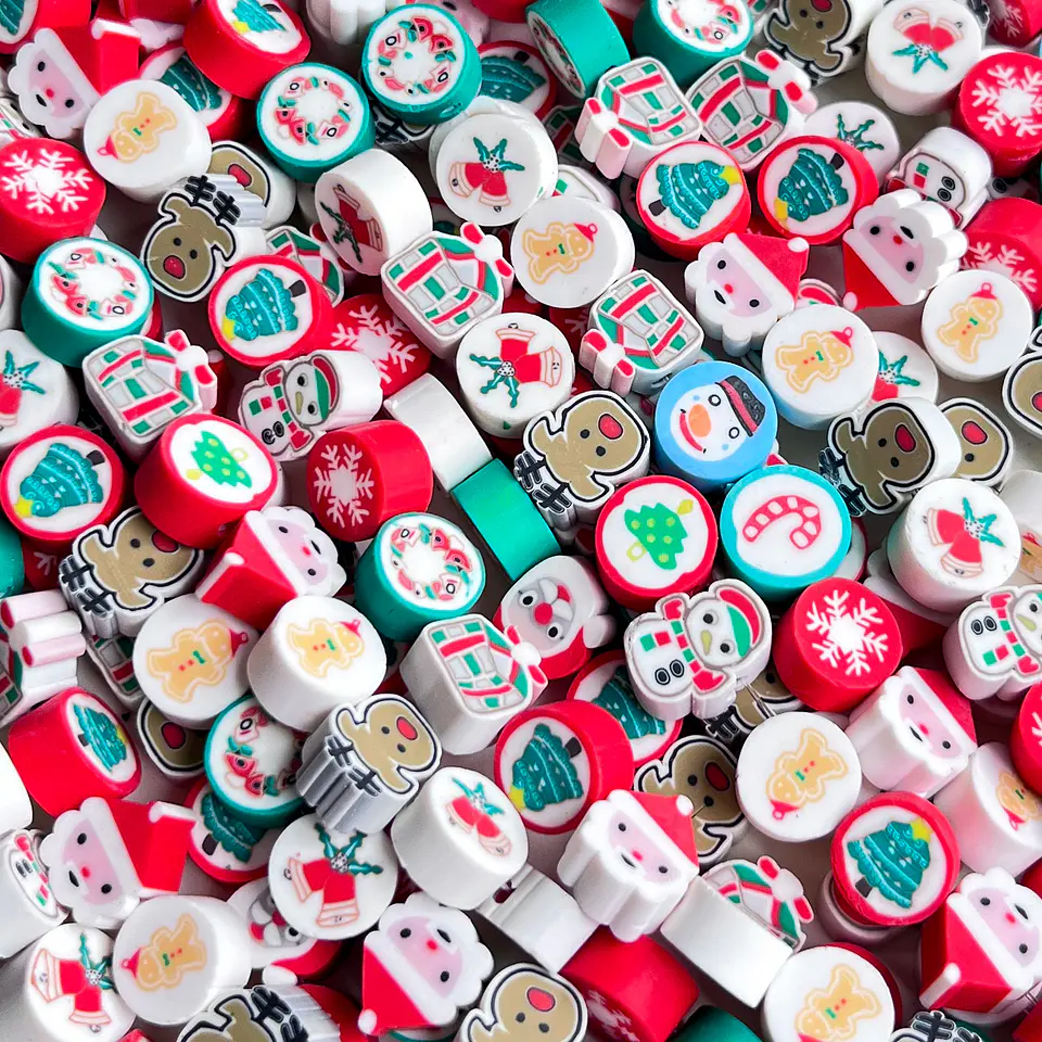 Pasante Temática Navidad • Fimo • 10x10 mm 1