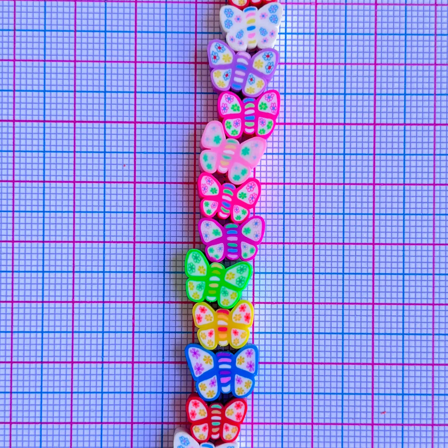 Pasante Mariposa Alas Estampadas • Fimo • 10x12 mm 2