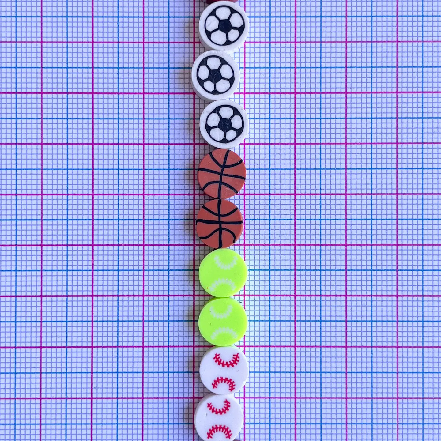 Pasante Disco Balones Deportivos • Fimo • 10x10 mm 2