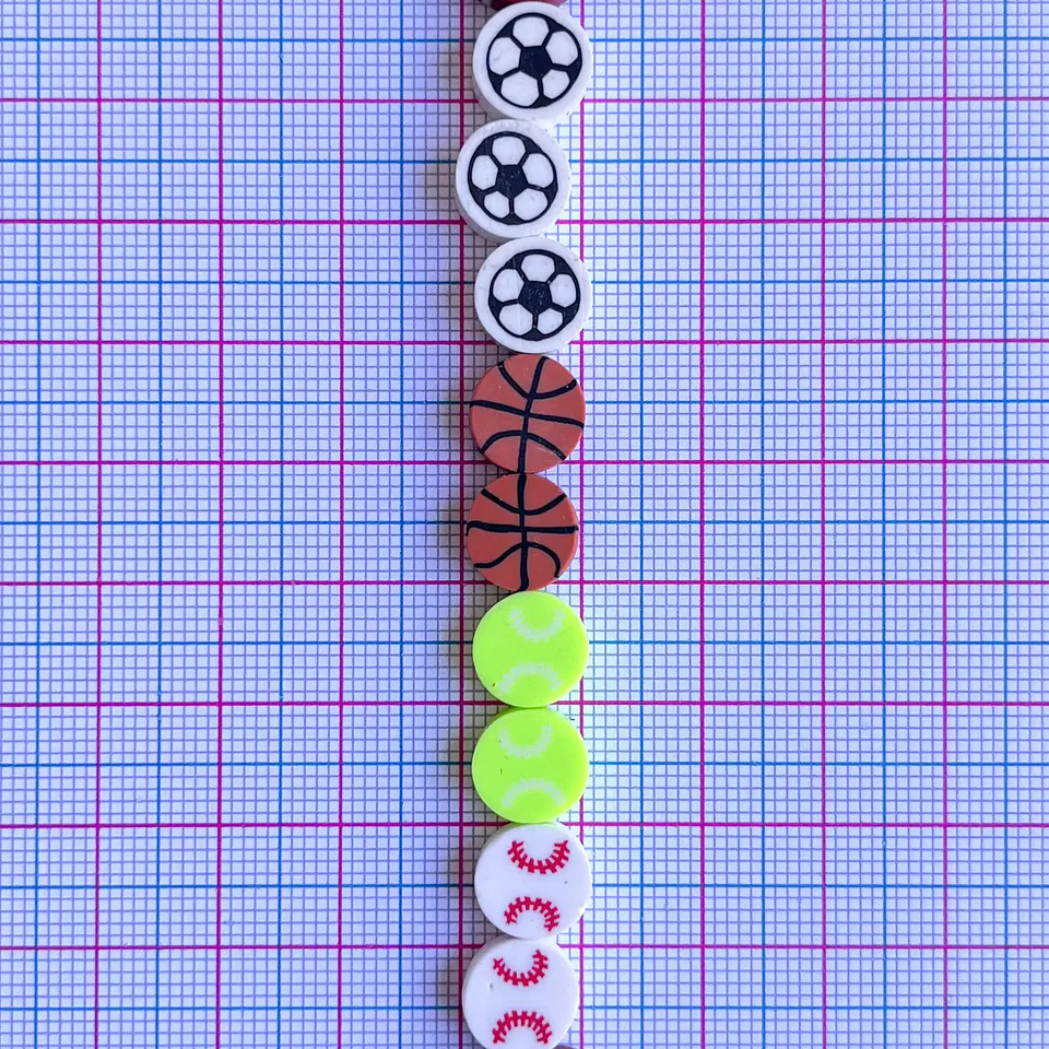 Pasante Disco Balones Deportivos • Fimo • 10x10 mm 2