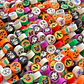 Pasante Disco Temática Halloween • Fimo • 10x10 mm - Miniatura 1