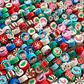 Pasante Disco Navidad • Fimo • 10x10 mm - thumbnail 1