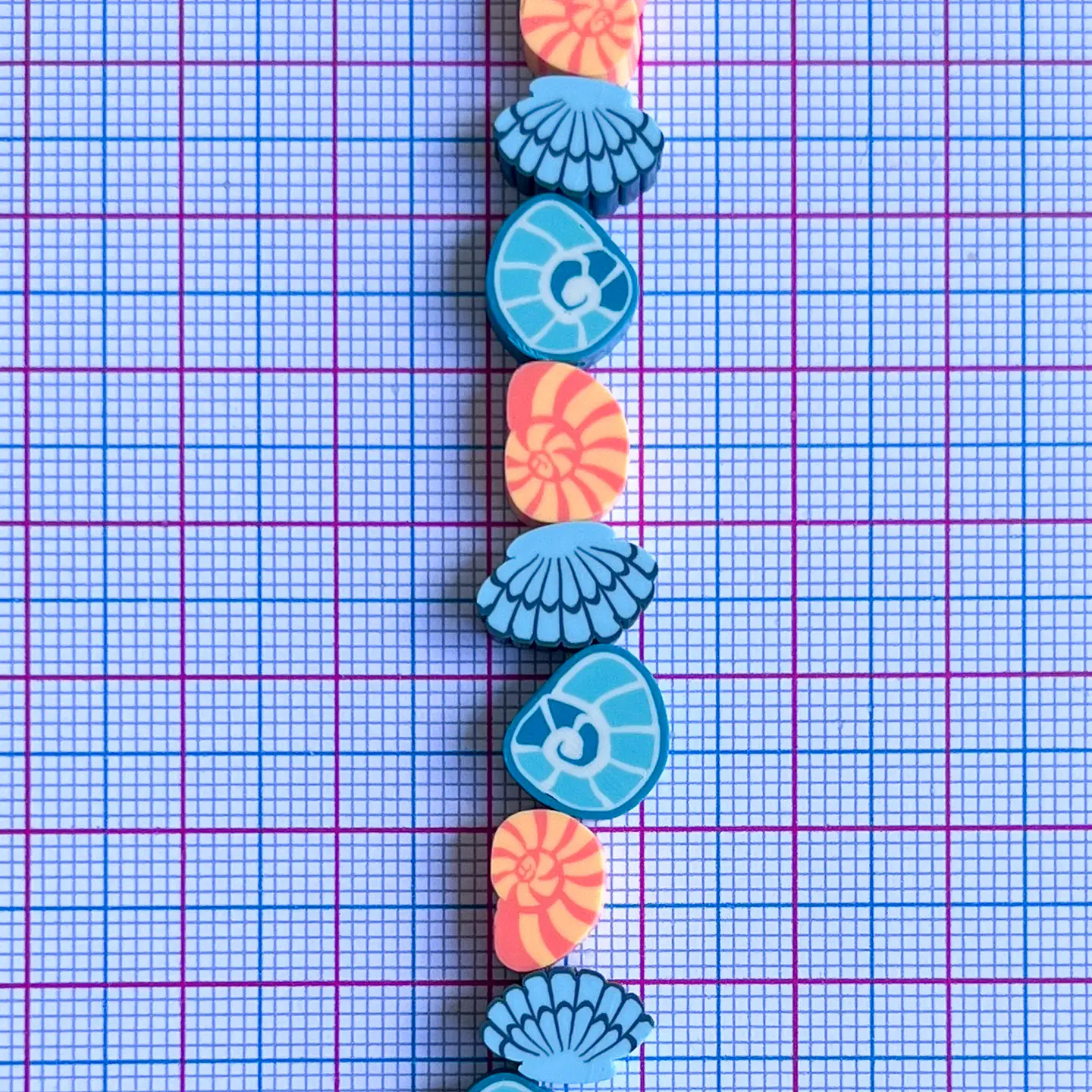 Pasante Conchas Marinas • Fimo • 10x10 mm 2