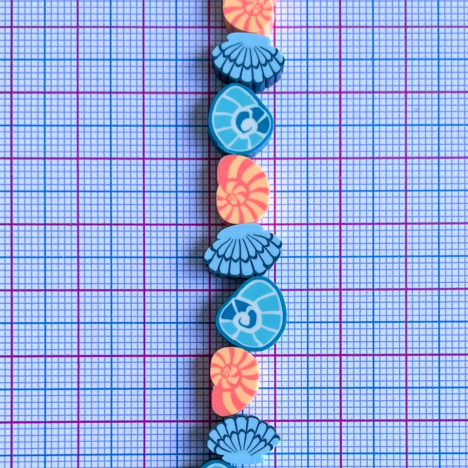 Pasante Conchas Marinas • Fimo • 10x10 mm 2
