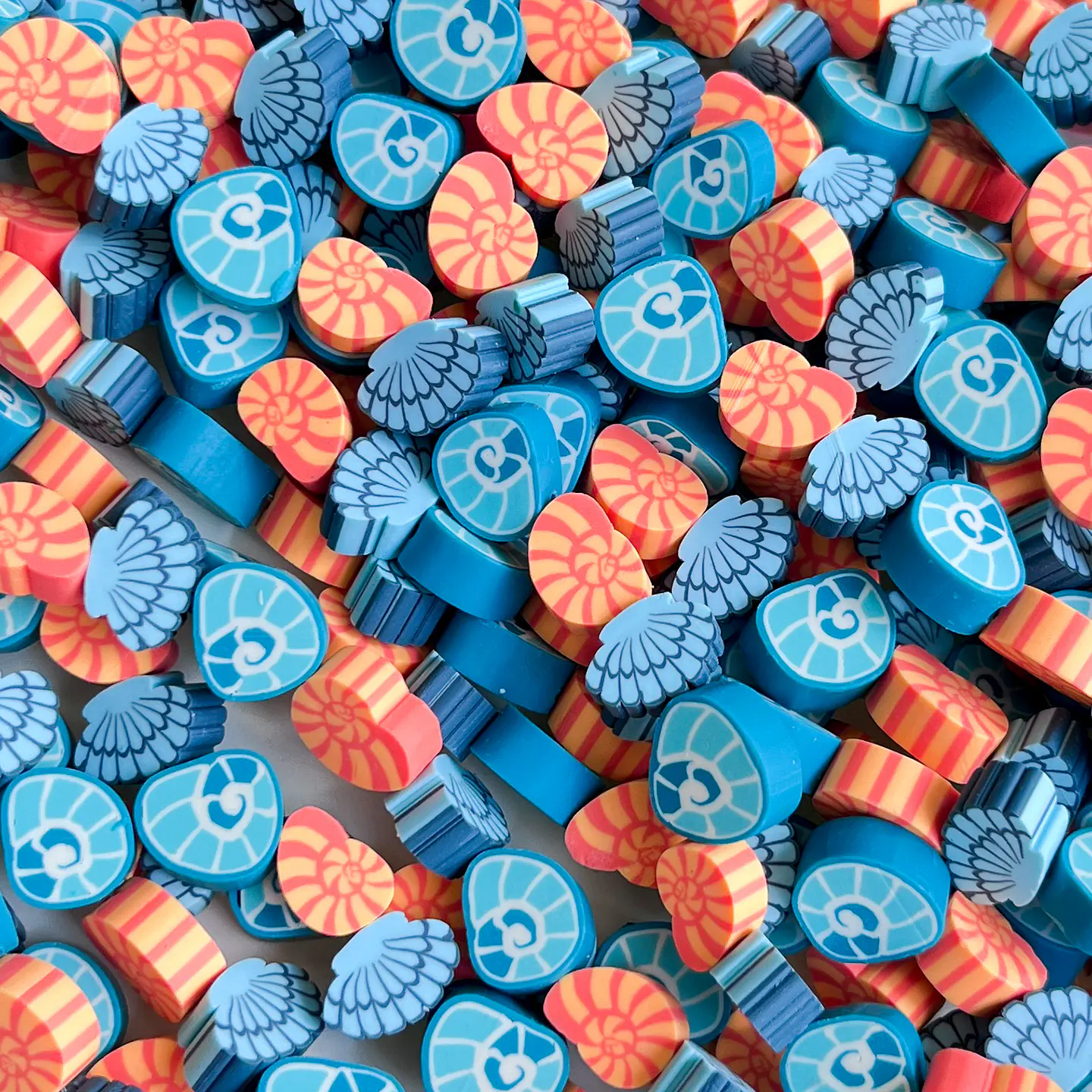 Pasante Conchas Marinas • Fimo • 10x10 mm 1